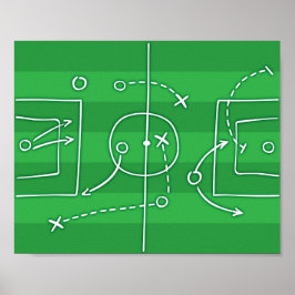 Fußball-PLAYBOOK-Unterschrift drucken Poster