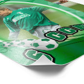 Fußball-Player - Dekorative Foto Druckvorlage (Ecke)
