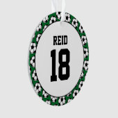 Fußball-Player NAME Nummer Sportzweck Spaß Ornament (Vorderseite)