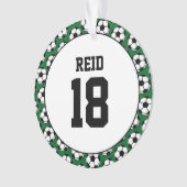 Fußball-Player NAME Nummer Sportzweck Spaß Ornament (Vorderseite)