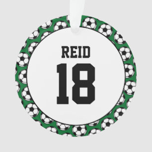 Fußball-Player NAME Nummer Sportzweck Spaß Ornament