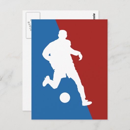 Fußball-Player-Postkarte Postkarte (Vorne/Hinten)