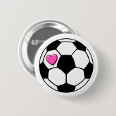 Fußball (Pnk Hrt) Button (Vorne & Hinten)