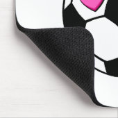 Fußball (Pnk Hrt) Mousepad (Ecke)