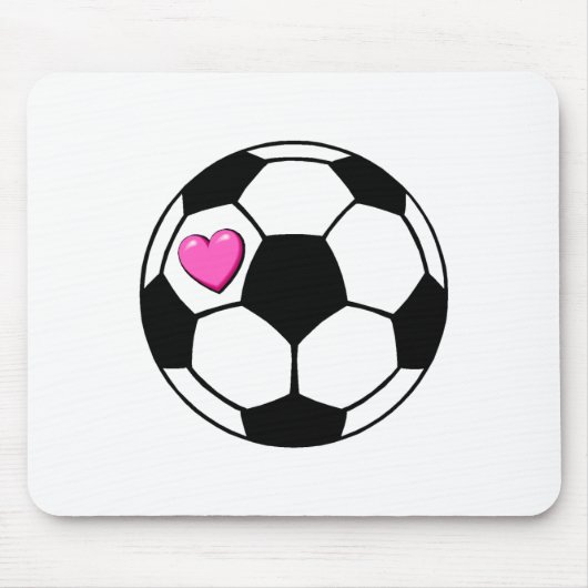 Fußball (Pnk Hrt) Mousepad (Vorne)