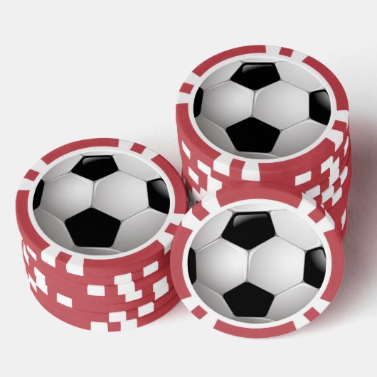 Fußball Pokerchips (Stapel)