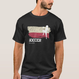 Fußball Polen Flag Fußball Frauen Fußball-Mädchen T-Shirt