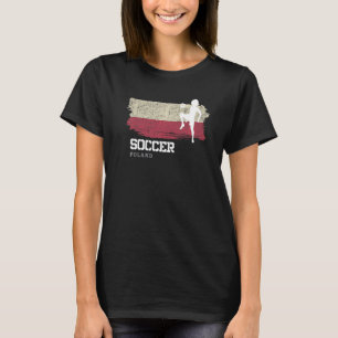 Fußball Polen Flag Fußball Frauen Fußball-Mädchen T-Shirt