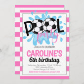 Fußball-Pool-Party Geburtstag Einladung (Vorne/Hinten)
