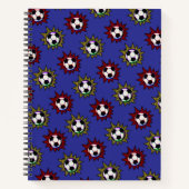 Fußball Pop Art Notizbuch (Vorderseite)