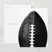 Fußball Pop Kunst - Schwarzer, moderner Minimaler  Postkarte (Vorne/Hinten)