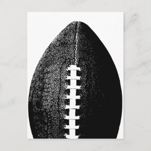 Fußball Pop Kunst - Schwarzer, moderner Minimaler Postkarte