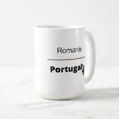 Fußball Portugal, anpassbar Kaffeetasse (VorderseiteRechts)