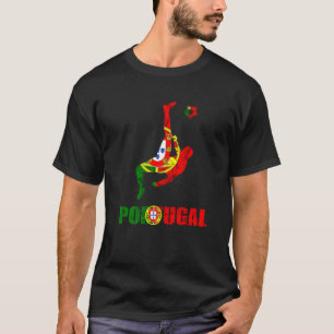 Fußball Portugal Portugiesischer Fußballspieler Po T-Shirt