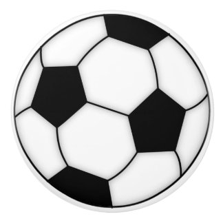 Fußball-Porzellanknobs Keramikknauf
