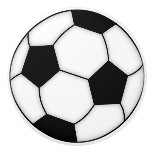 Fußball-Porzellanknobs Keramikknauf (Vorderseite)