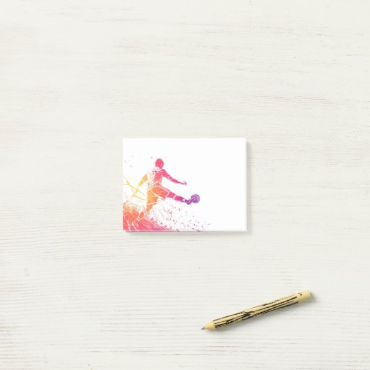 Fußball Post-it Klebezettel (Auf Schreibtisch)