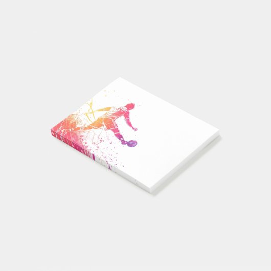 Fußball Post-it Klebezettel (angewinkelt)