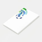 Fußball Post-it Klebezettel (angewinkelt)