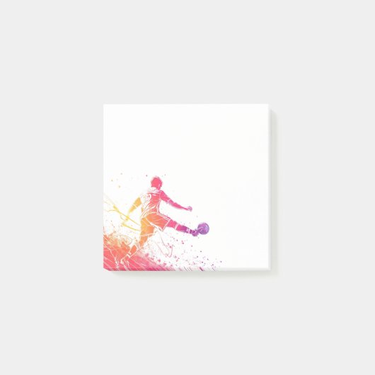 Fußball Post-it Klebezettel (Vorderseite)