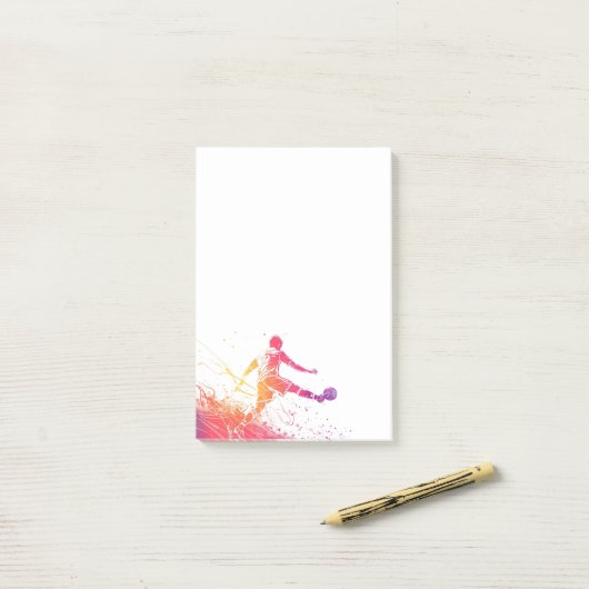 Fußball Post-it Klebezettel (Auf Schreibtisch)