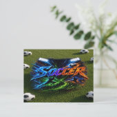 Fußball Postkarte (Stehend Vorderseite)