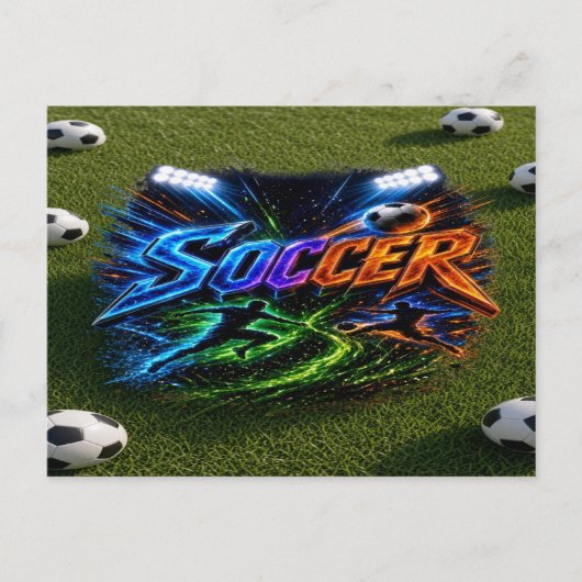 Fußball Postkarte (Vorderseite)