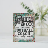 Fußball-Postkarte - Funny Vintag Retro Postkarte (Stehend Vorderseite)