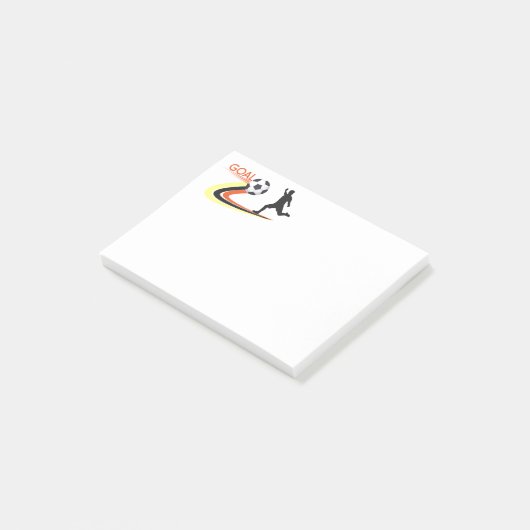 Fußball-Postnotizen Post-it Klebezettel (angewinkelt)
