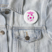 Fußball-Prinzessin, rosa Fußball Button (Beispiel)