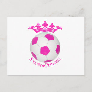 Fußball-Prinzessin, rosa Fußball Postkarte