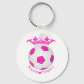 Fußball-Prinzessin, rosa Fußball Schlüsselanhänger (Vorderseite)