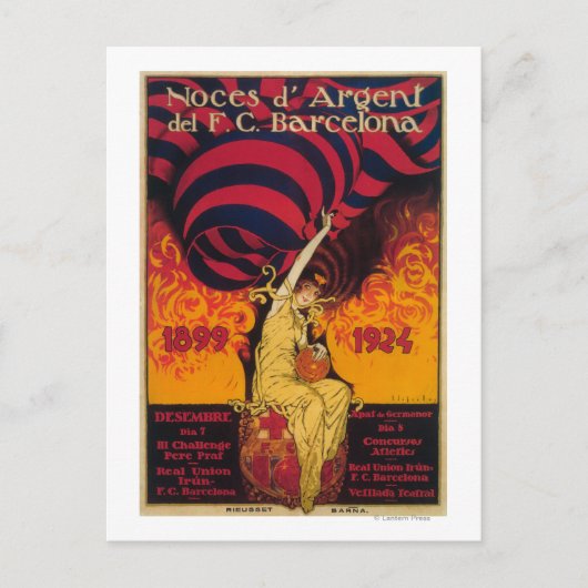 Fußball-Promo-Poster Postkarte (Vorderseite)