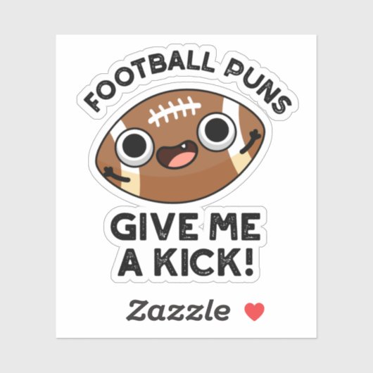 Fußball Puns geben mir einen lustigen Sport Pub Aufkleber (Blatt)