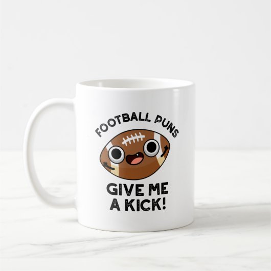 Fußball Puns geben mir einen lustigen Sport Pub Kaffeetasse (Links)