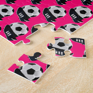 Fußball-Puzzle Hot Fuchsia Pink  Puzzle
