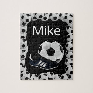 Fußball-Puzzle Schwarz Puzzle