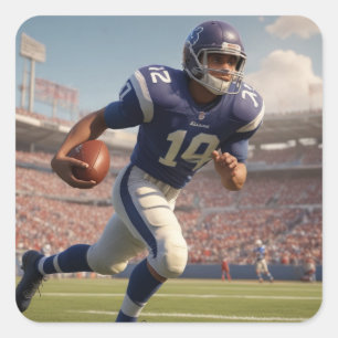 Fußball Quadratischer Aufkleber