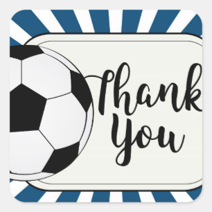 Fußball Quadratischer Aufkleber