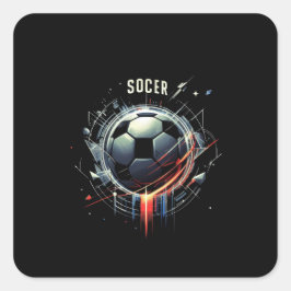 Fußball Quadratischer Aufkleber