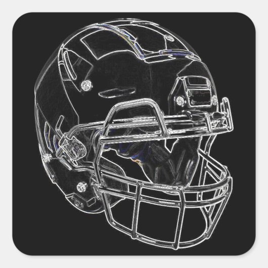 Fußball Quadratischer Aufkleber (Vorderseite)