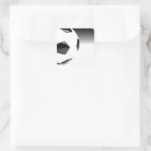 Fußball Quadratischer Aufkleber (Tasche)
