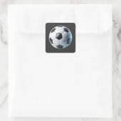 Fußball Quadratischer Aufkleber (Tasche)