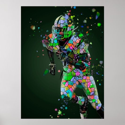 Fußball-Quarterback Poster (Vorne)