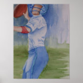 Fußball-Quarterback Poster (Vorne)