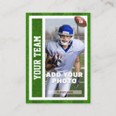 Fußball Quarterback Trading Card Souvenir Telefonnummerkarte (Vorderseite)