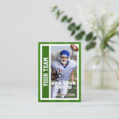 Fußball Quarterback Trading Card Souvenir Telefonnummerkarte (Stehend Vorderseite)