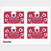 Fußball. Rechteckiger Aufkleber (Blatt)