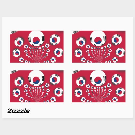 Fußball. Rechteckiger Aufkleber (Blatt)