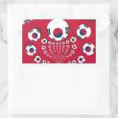 Fußball. Rechteckiger Aufkleber (Tasche)